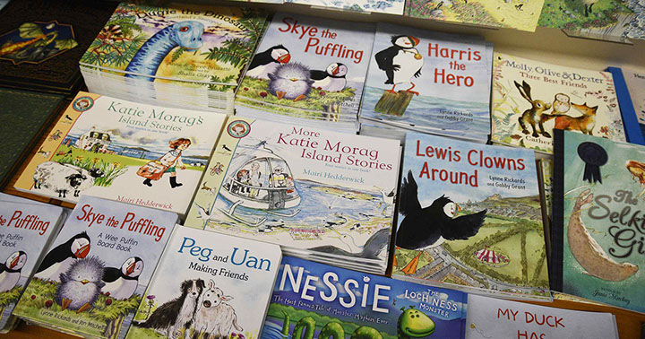 Our book shop in Portree on the Isle of Skye sells many childrens books