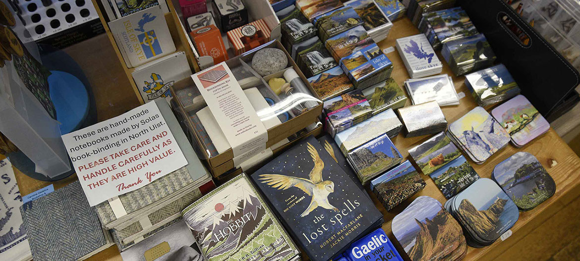 Purchase gifts and souvenirs from our book shop in Portree on the Isle of Skye