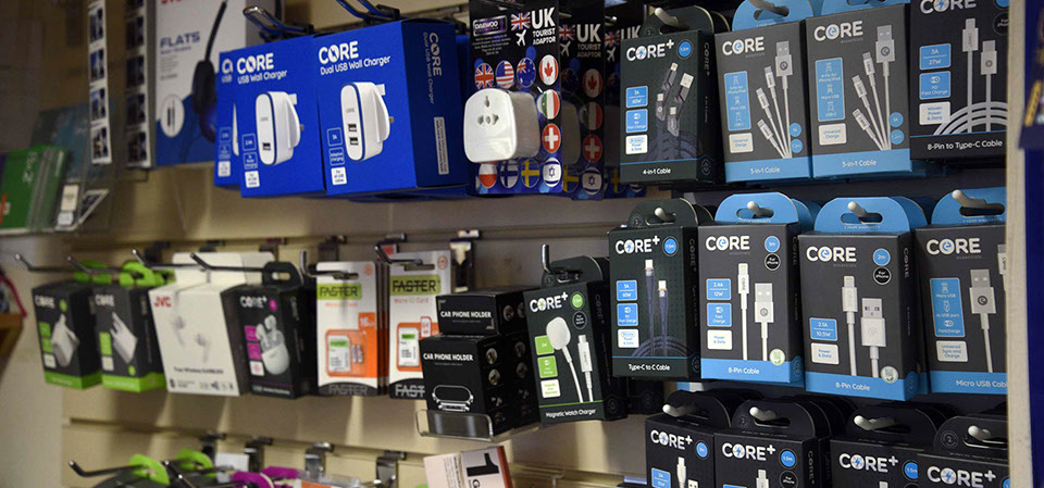 Our book shop on the Isle of Skye has a large electronic goods section selling adaptors